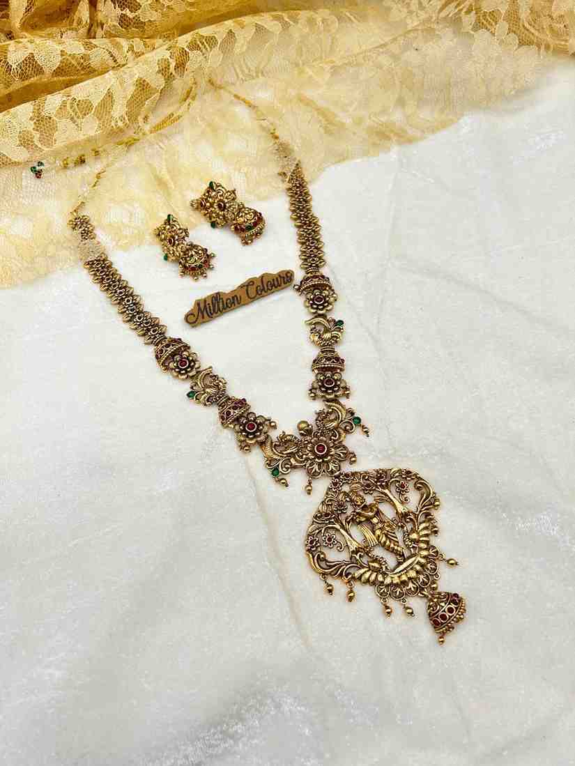 Antique Haram With Earrings By Million Colours