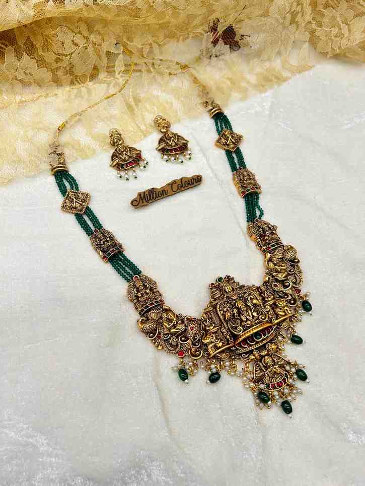 Antique Haram With Earrings By Million Colours