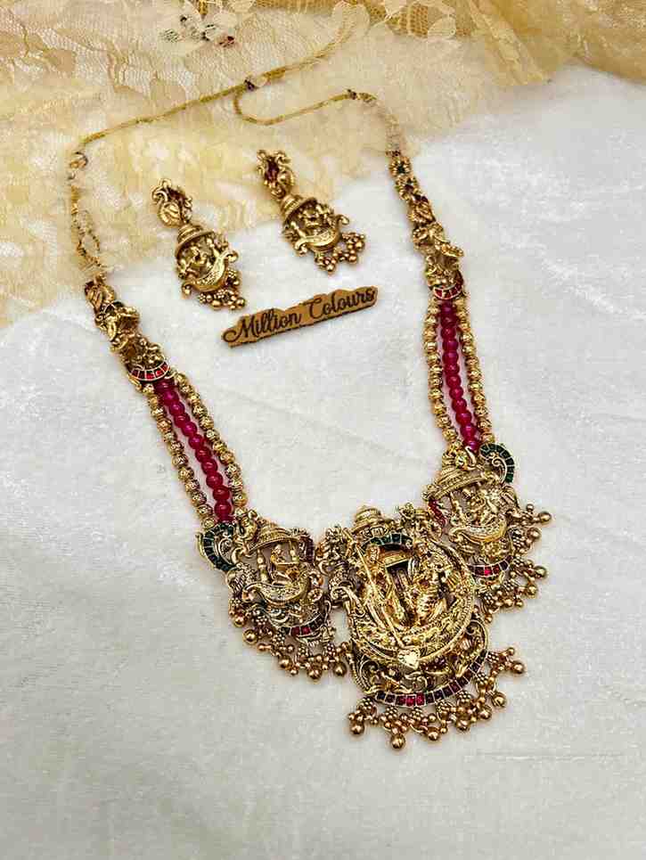 Antique Haram With Earrings By Million Colours
