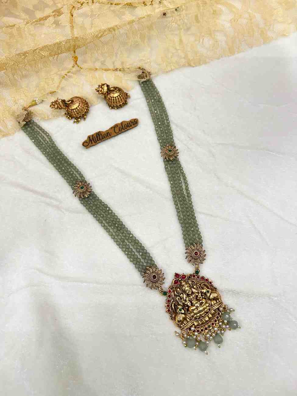 Antique Haram With Earrings By Million Colours