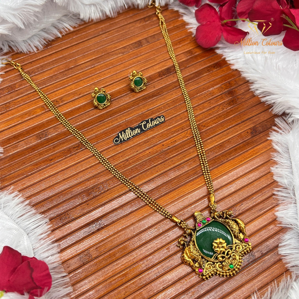 Antique Haram With Earrings By Million Colours