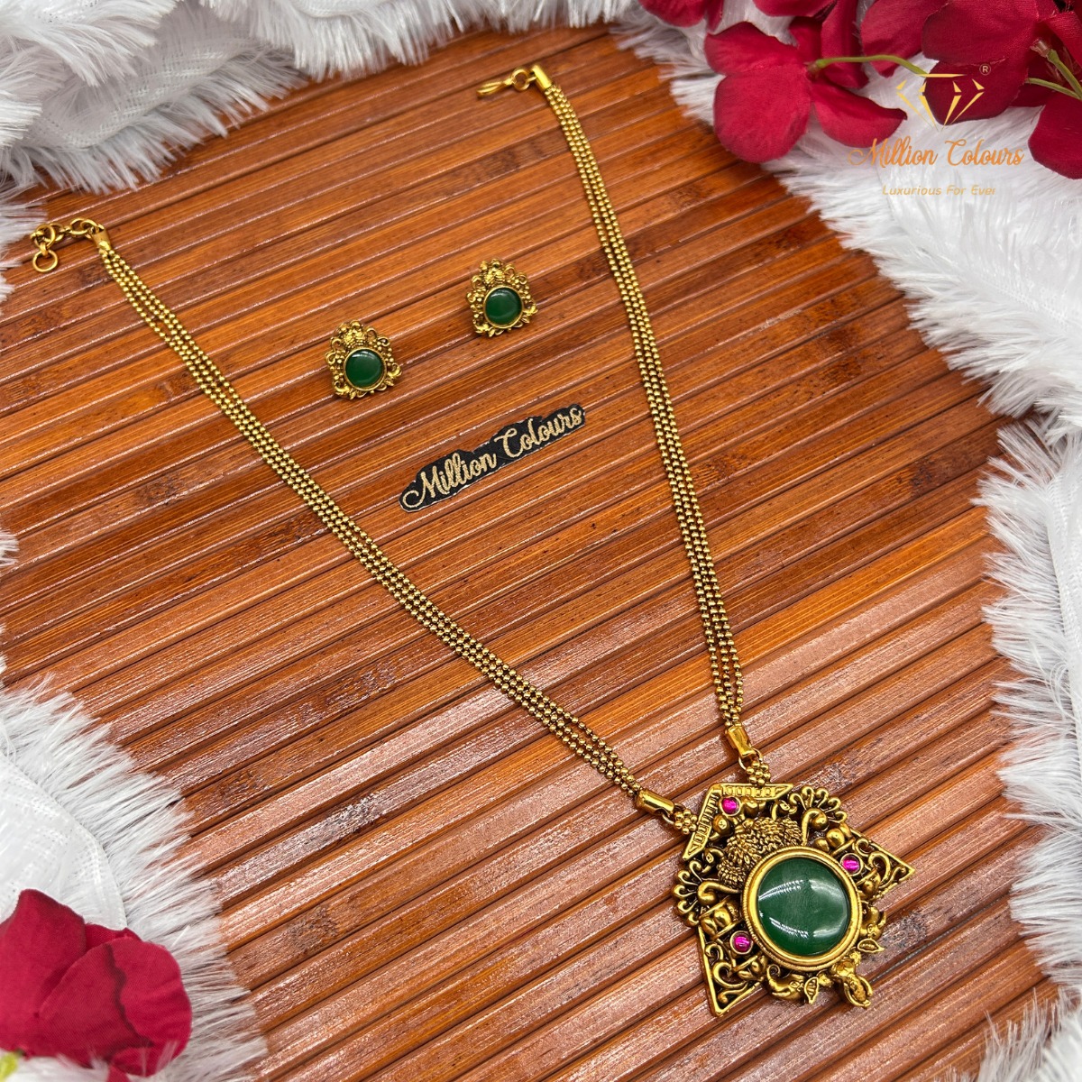 Antique Haram With Earrings By Million Colours