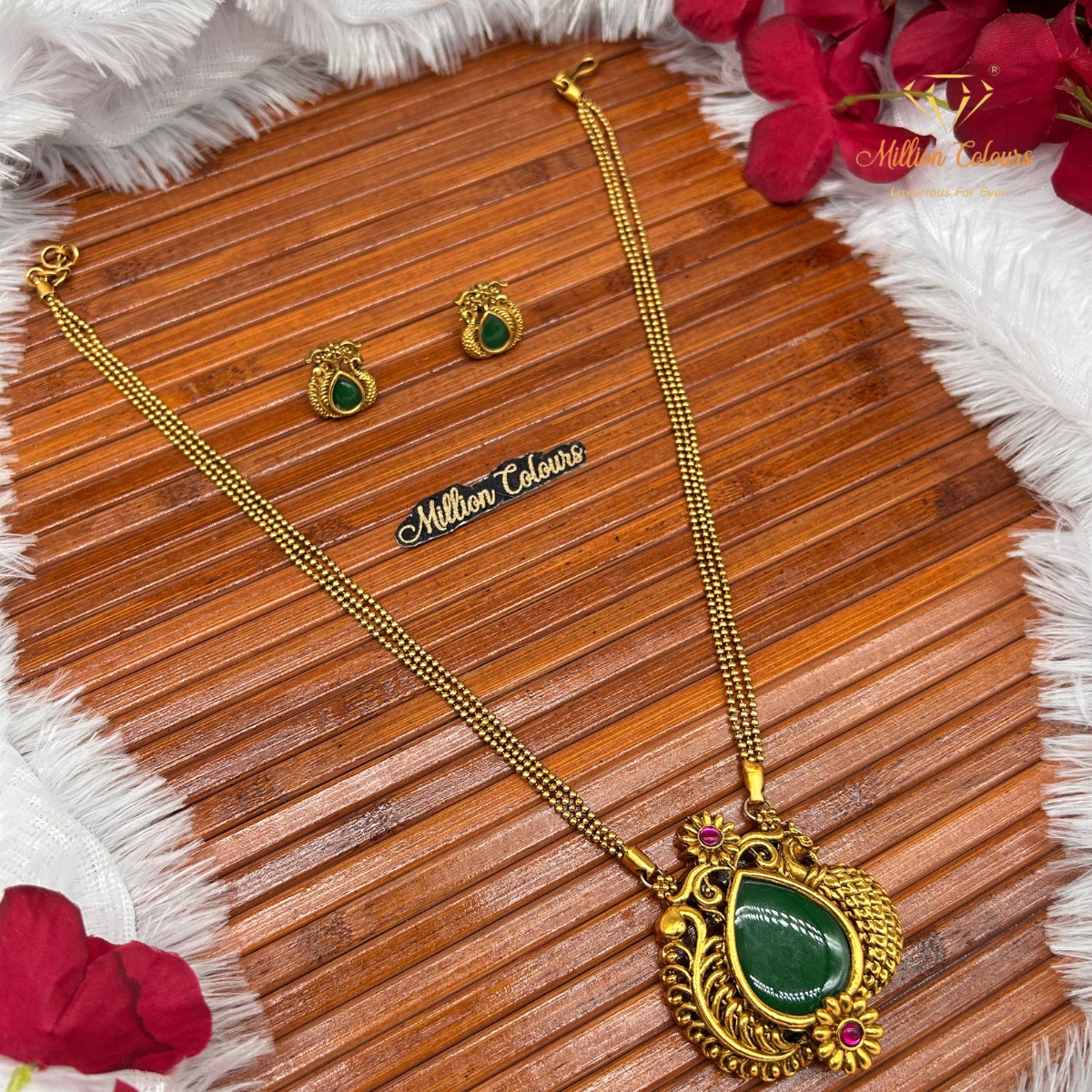 Antique Haram With Earrings By Million Colours