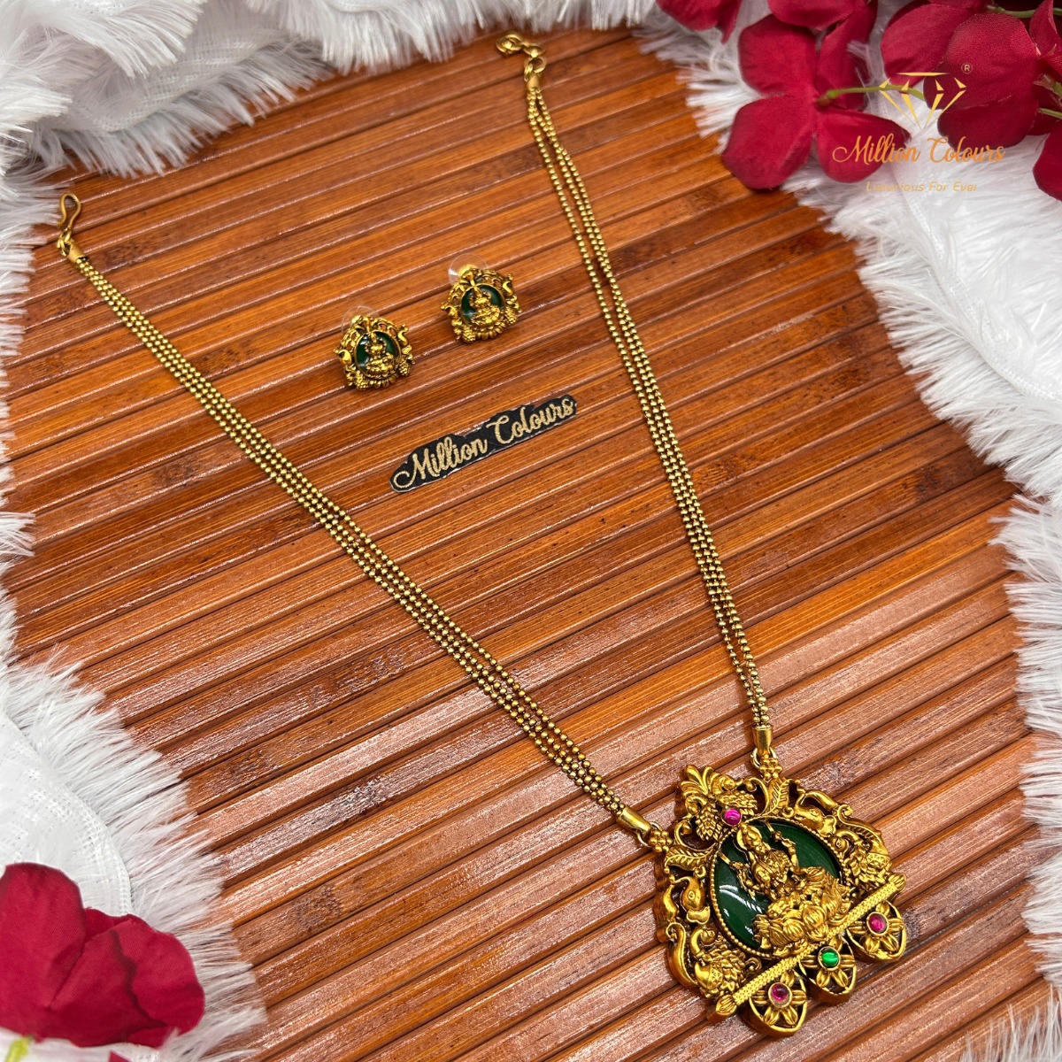 Antique Haram With Earrings By Million Colours