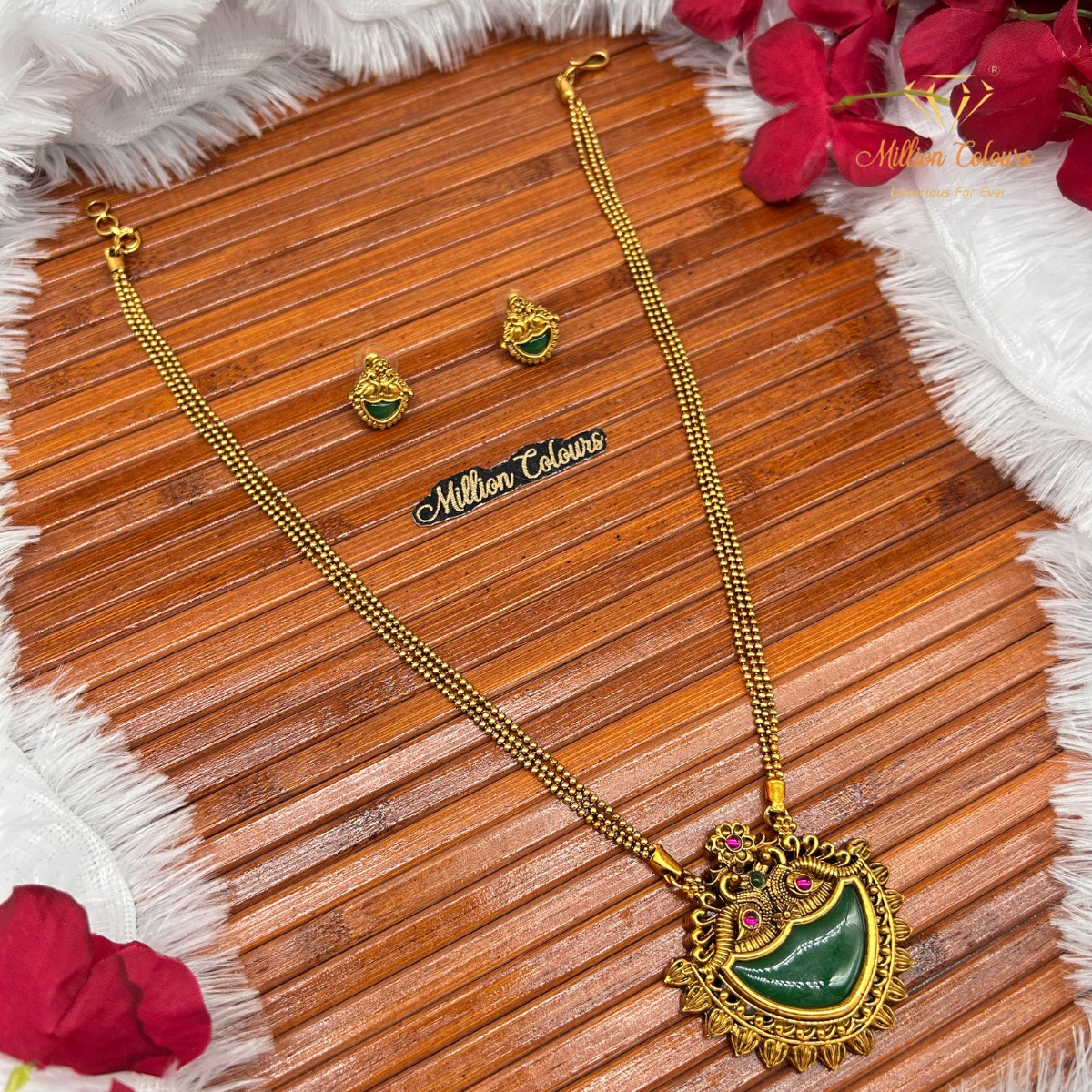 Antique Haram With Earrings By Million Colours