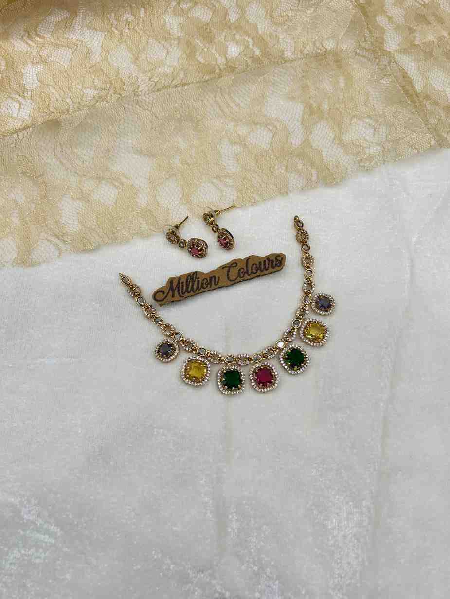 Cz Ad Necklace For Womens And Girls By Million Colours