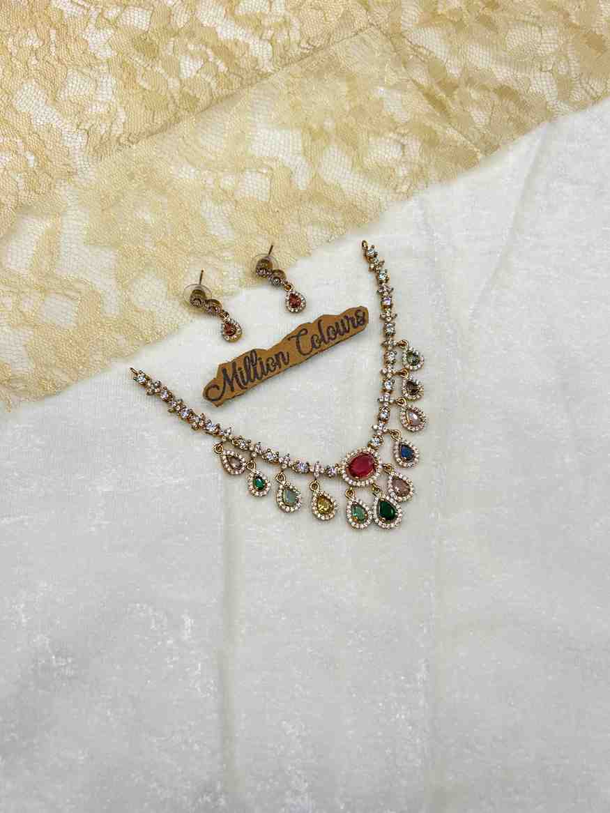 Cz Ad Necklace For Womens And Girls By Million Colours