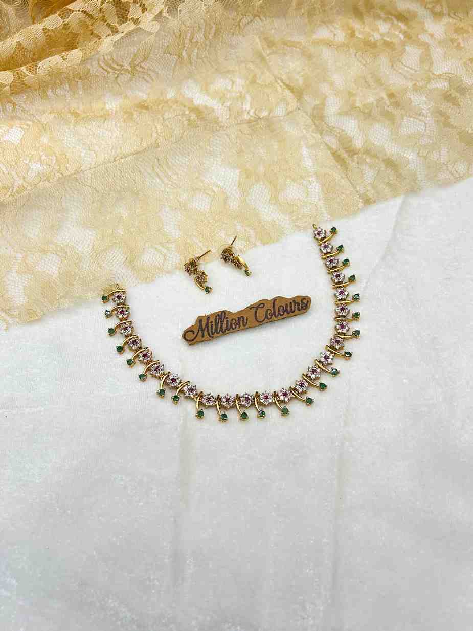 Cz Ad Necklace For Womens And Girls By Million Colours