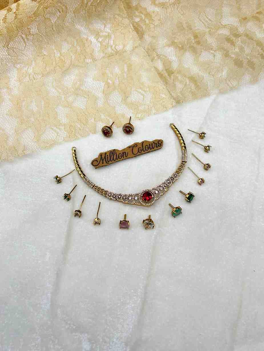 Cz Ad Necklace For Womens And Girls By Million Colours