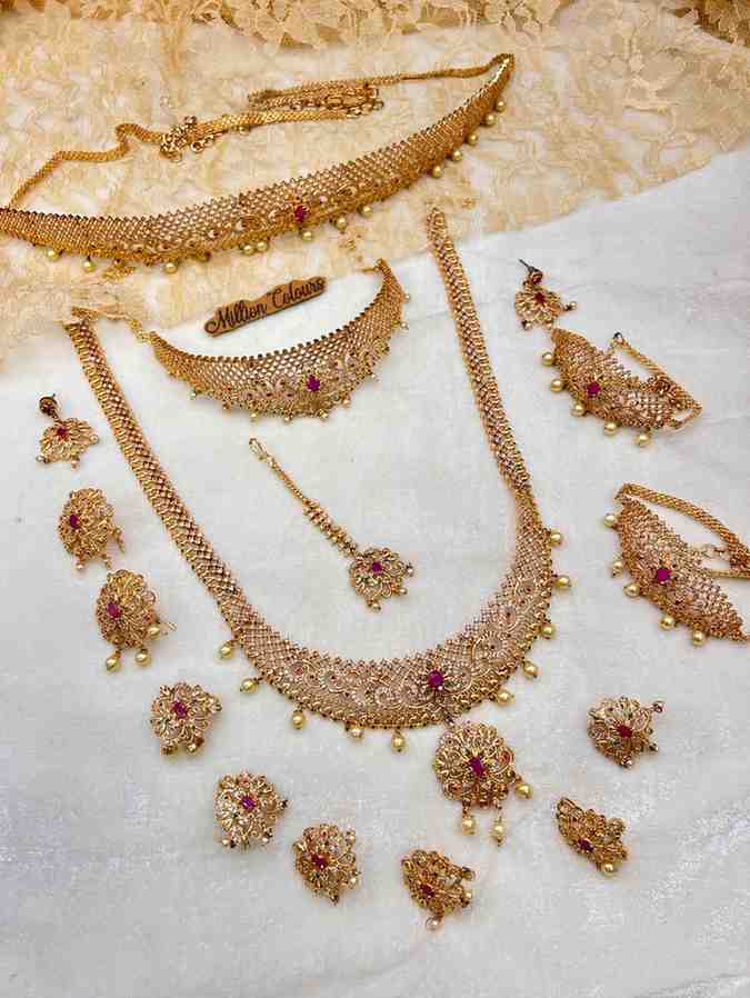 AD Silver Wedding Jewellery For Bridal By Million Colours