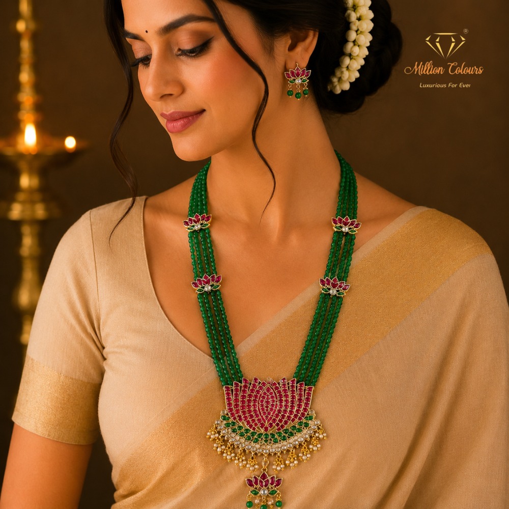 Antique Haram With Earrings By Million Colours