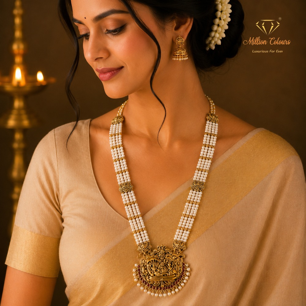 Antique Haram With Earrings By Million Colours
