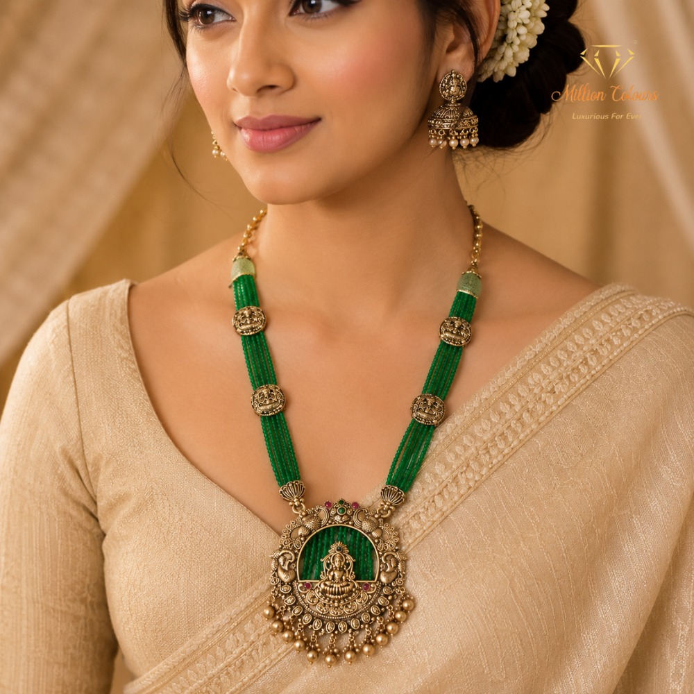 Antique Haram With Earrings By Million Colours