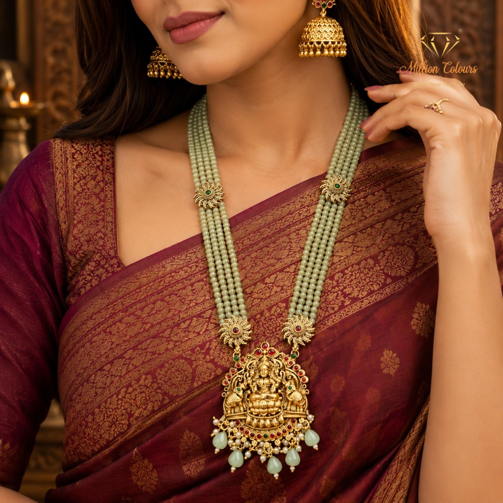 Antique Haram With Earrings By Million Colours