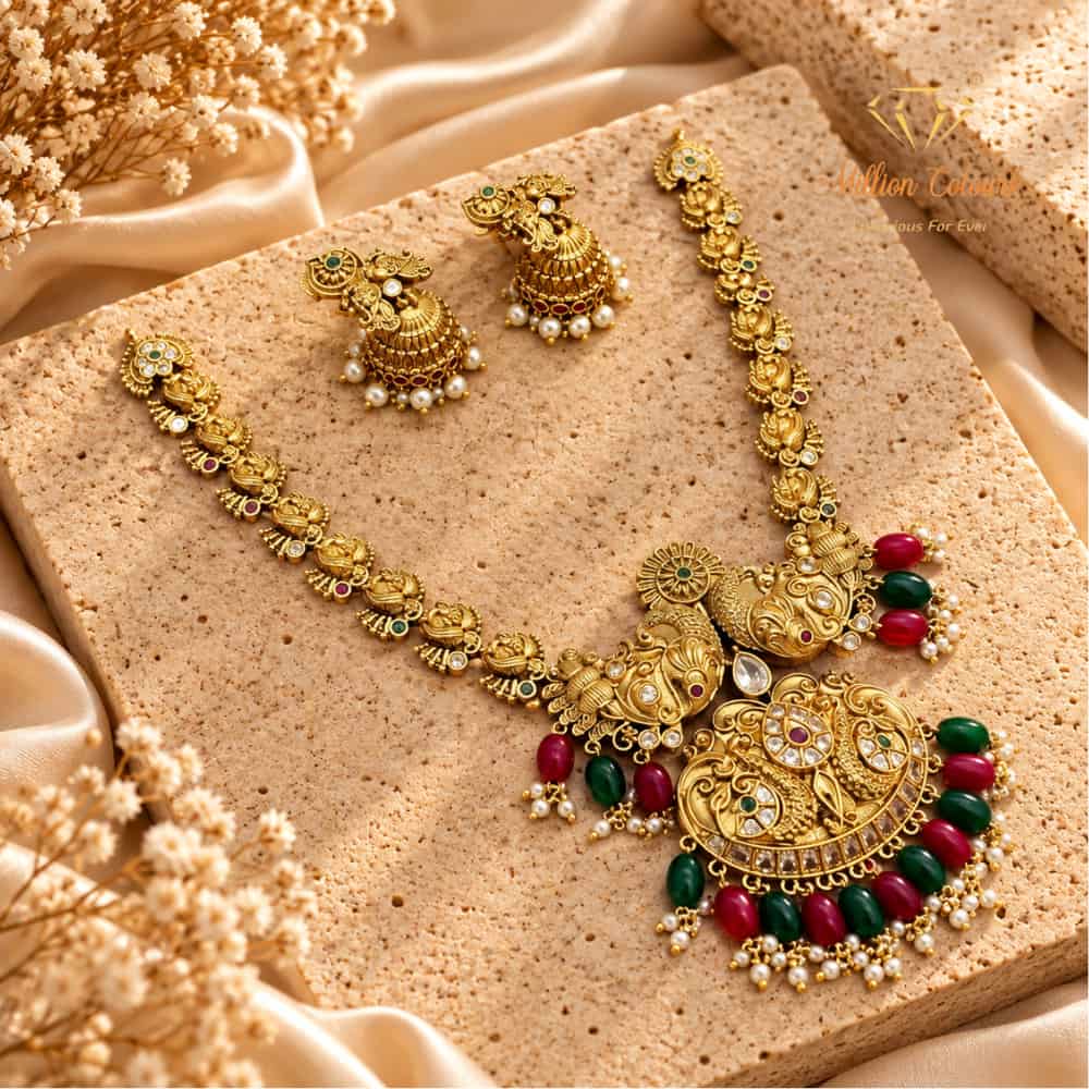 Antique Necklace With Earrings By Million Colours