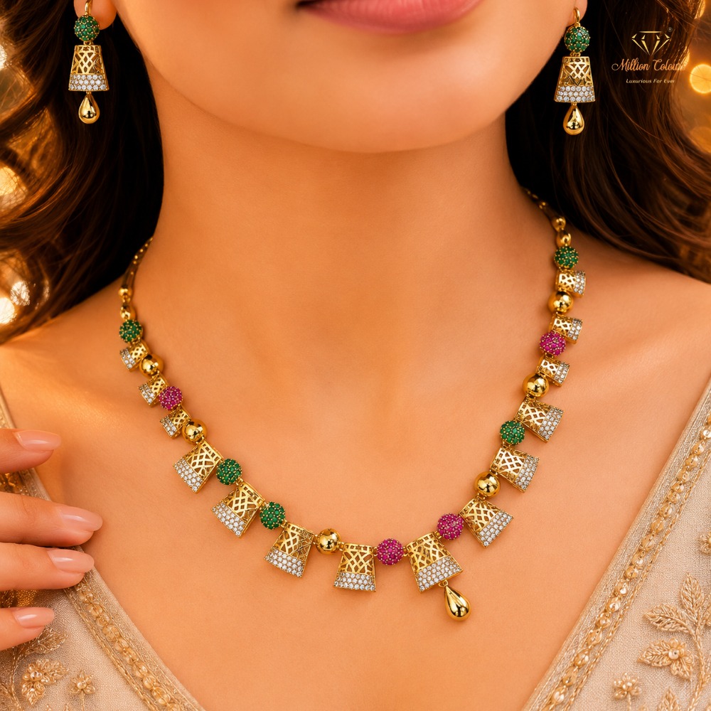Cz Ad Necklace For Womens And Girls By Million Colours