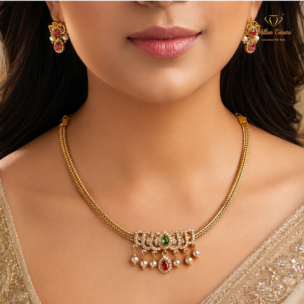Cz Ad Necklace For Womens And Girls By Million Colours