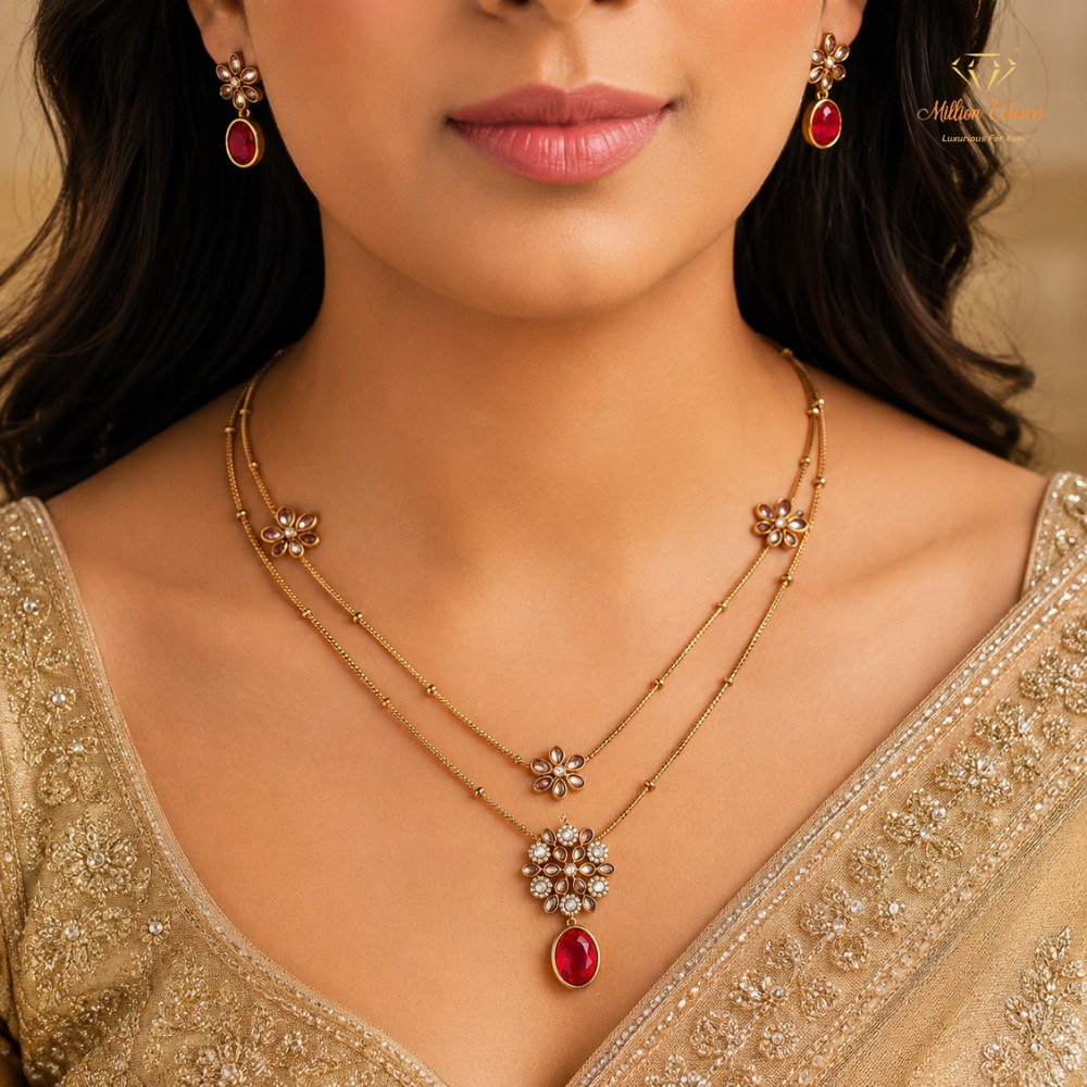Cz Ad Necklace For Womens And Girls By Million Colours