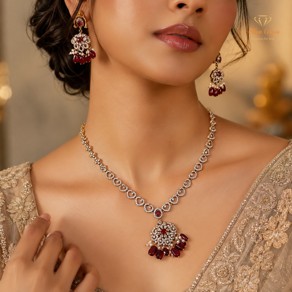 Cz Ad Necklace For Womens And Girls By Million Colours