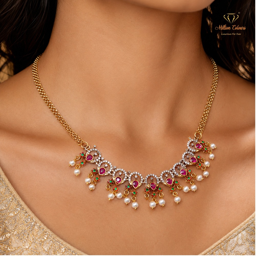Cz Ad Necklace For Womens And Girls By Million Colours