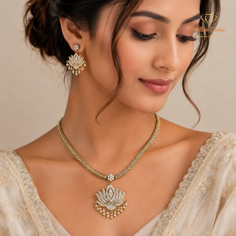Cz Ad Necklace For Womens And Girls By Million Colours