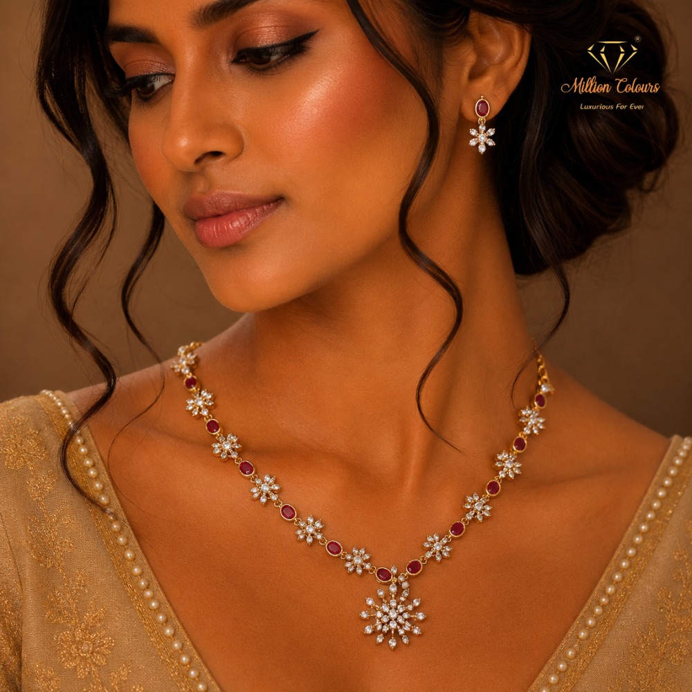 Cz Ad Necklace For Womens And Girls By Million Colours