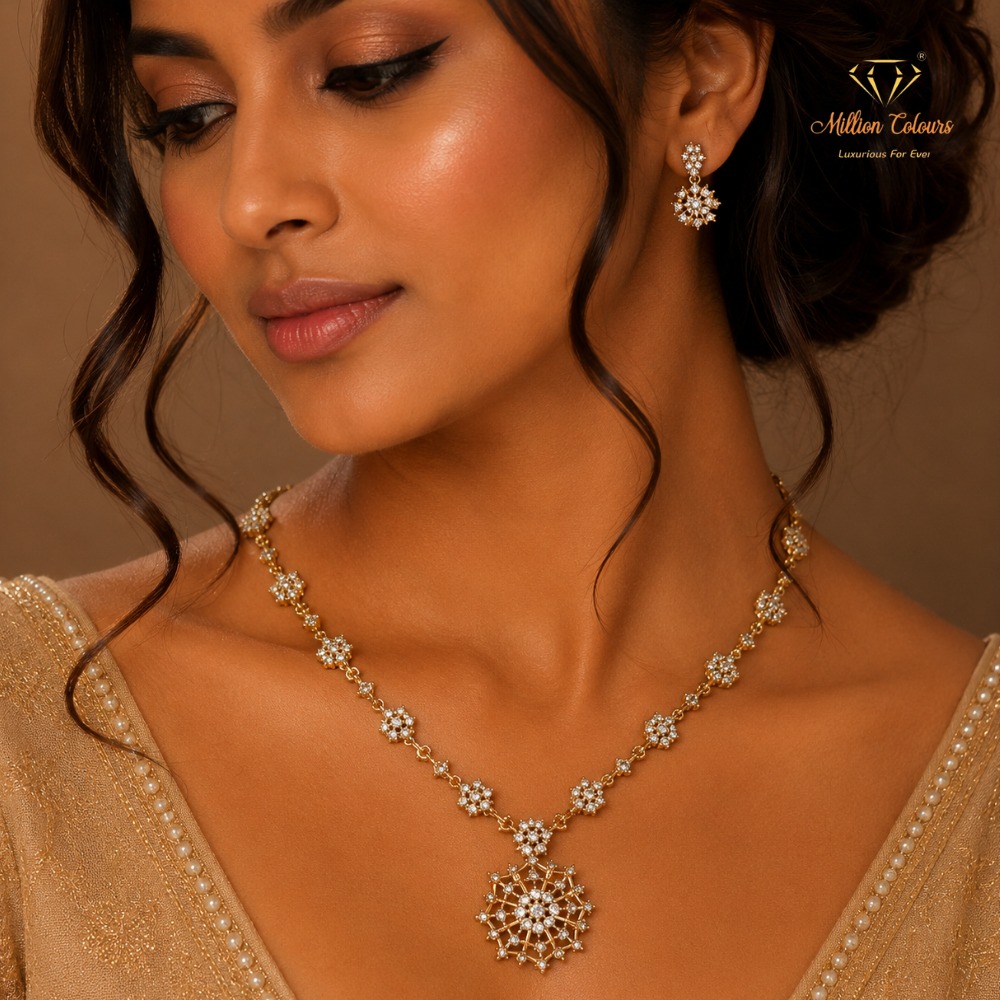 Cz Ad Necklace For Womens And Girls By Million Colours