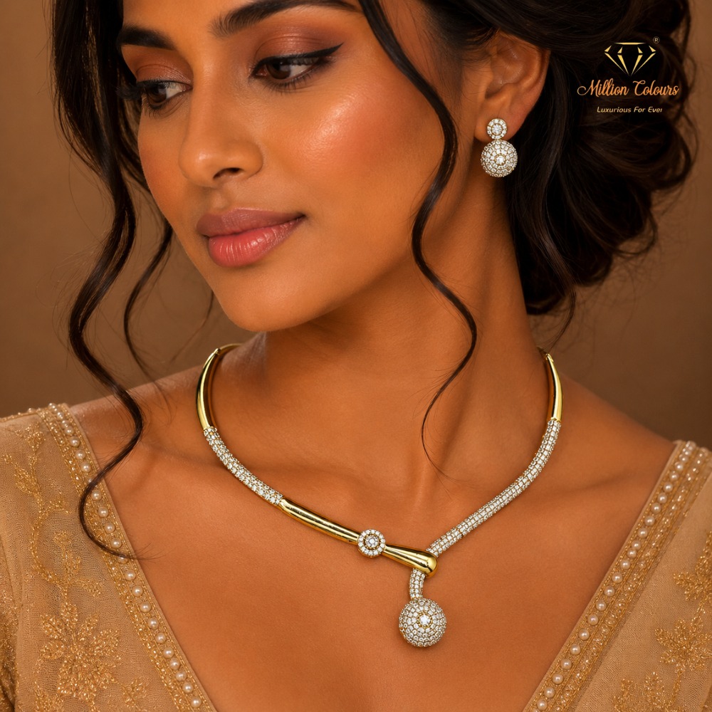 Cz Ad Necklace For Womens And Girls By Million Colours