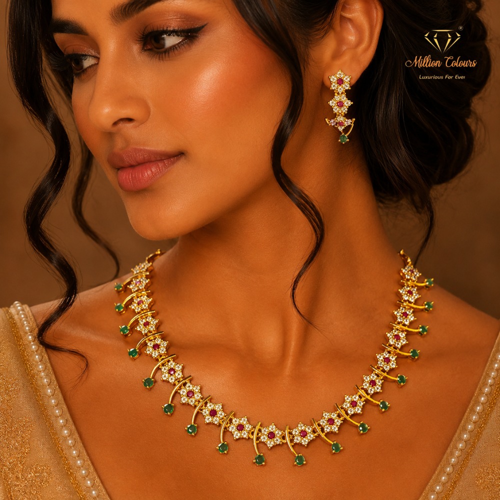 Cz Ad Necklace For Womens And Girls By Million Colours