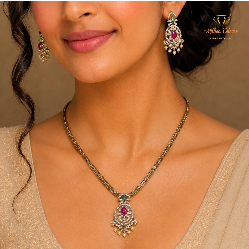 Cz Ad Necklace For Womens And Girls By Million Colours