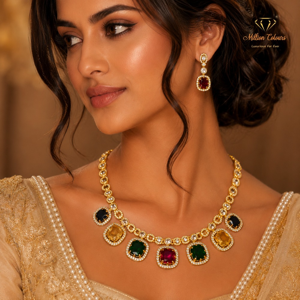 Cz Ad Necklace For Womens And Girls By Million Colours