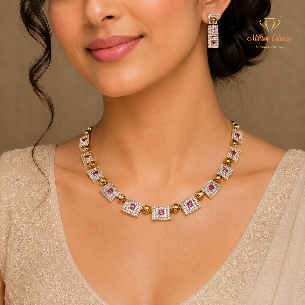 Cz Ad Necklace For Womens And Girls By Million Colours