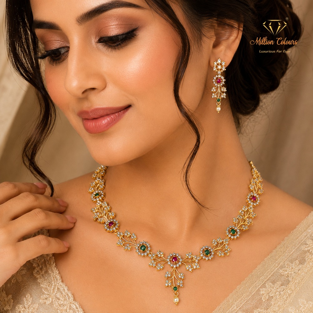 Cz Ad Necklace For Womens And Girls By Million Colours