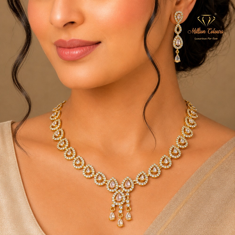 Cz Ad Necklace For Womens And Girls By Million Colours
