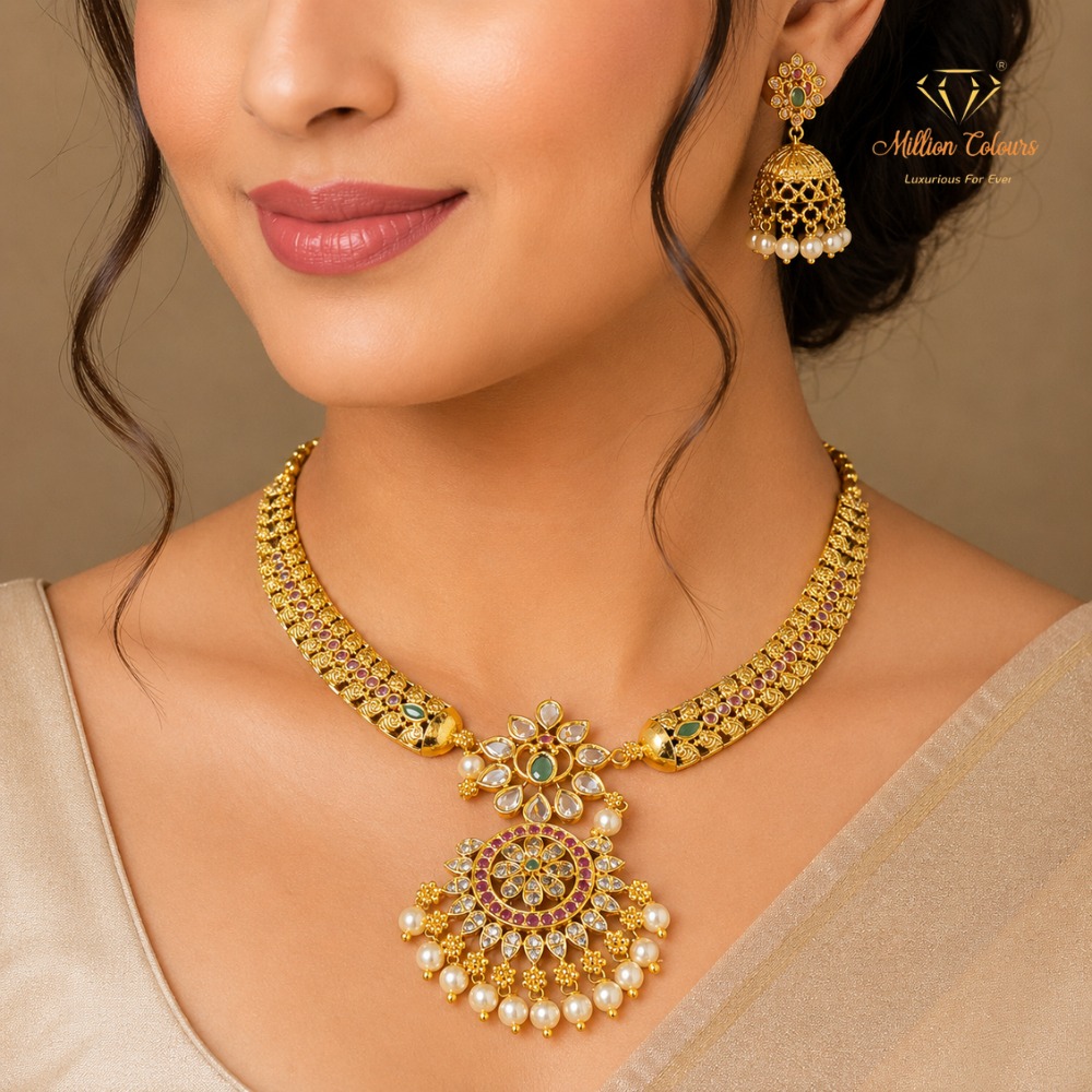 Cz Ad Necklace For Womens And Girls By Million Colours