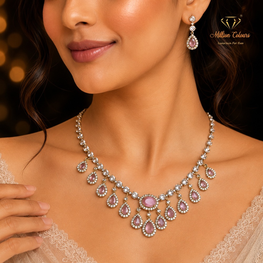 Cz Ad Necklace For Womens And Girls By Million Colours
