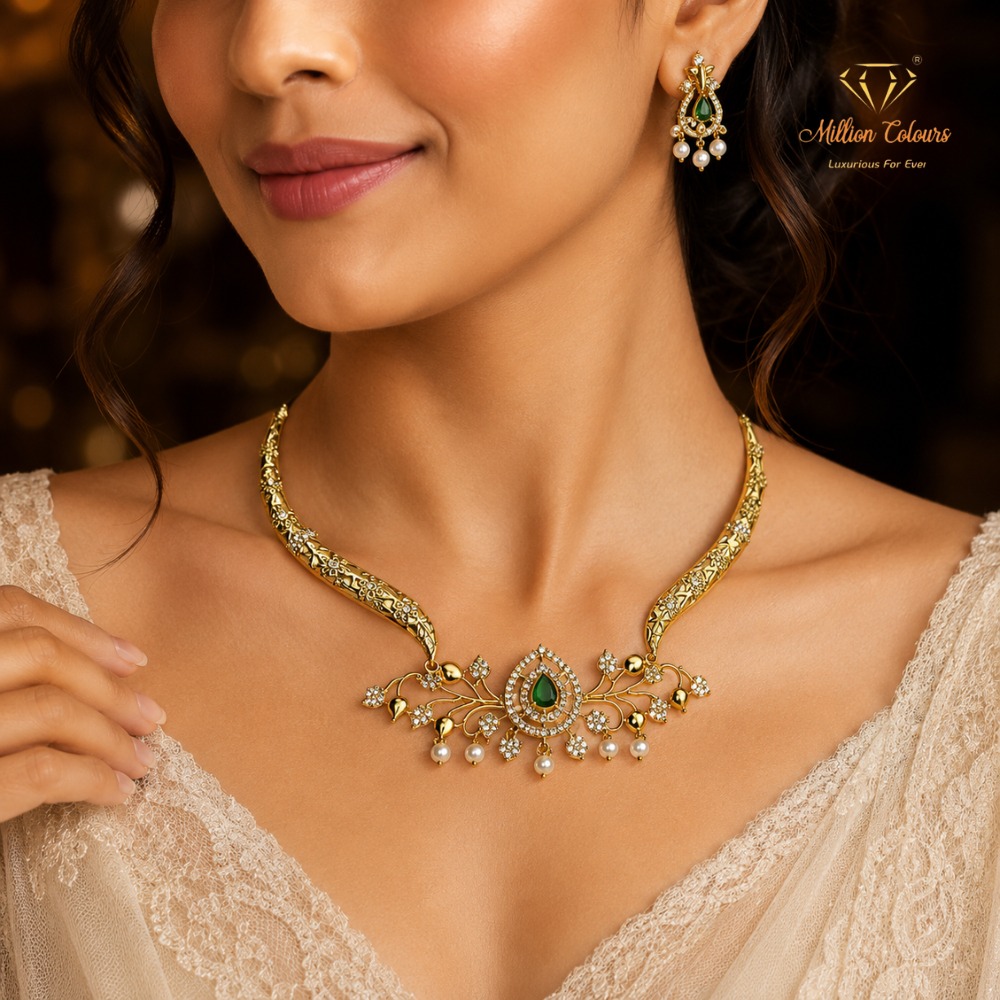 Cz Ad Necklace For Womens And Girls By Million Colours