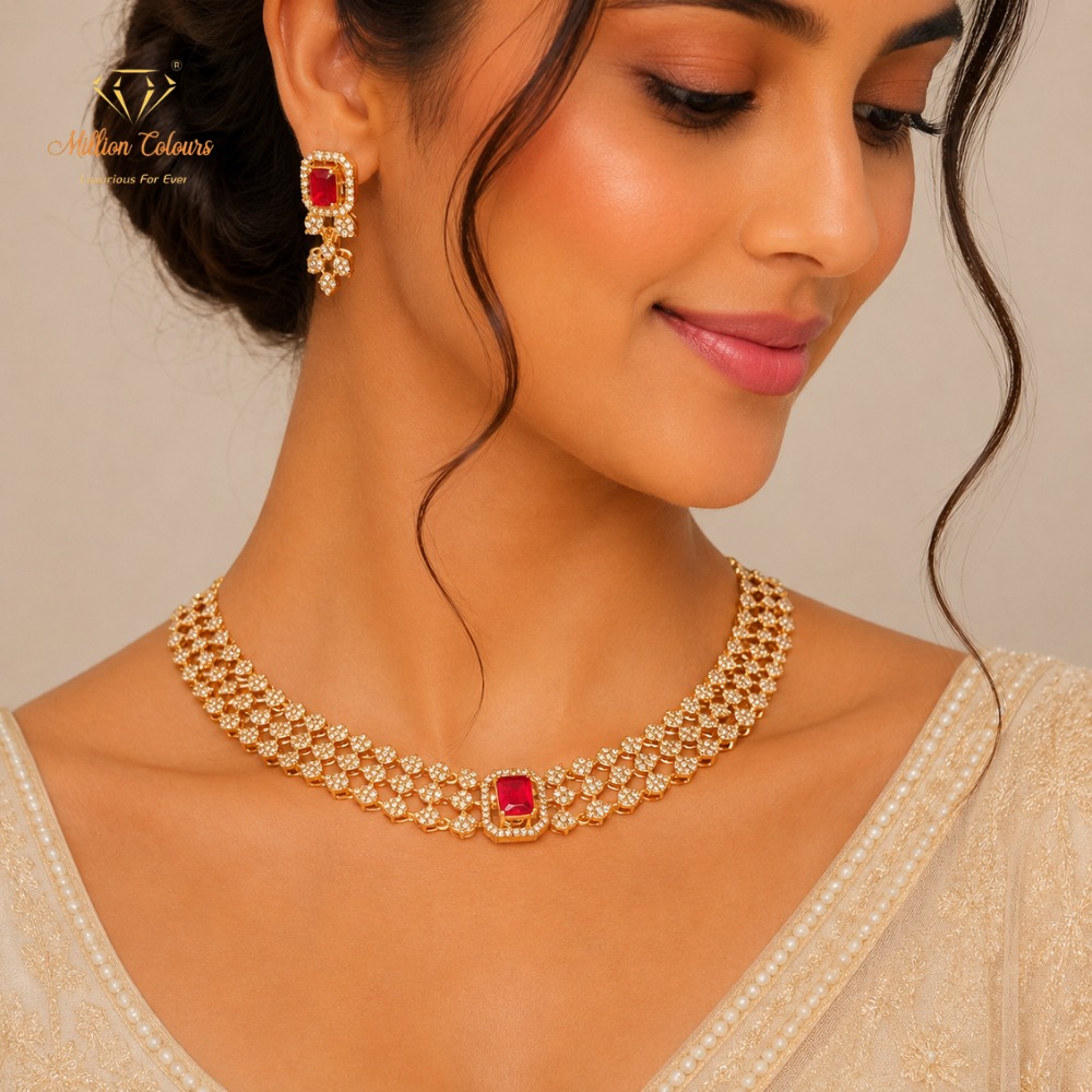 Cz Ad Necklace For Womens And Girls By Million Colours