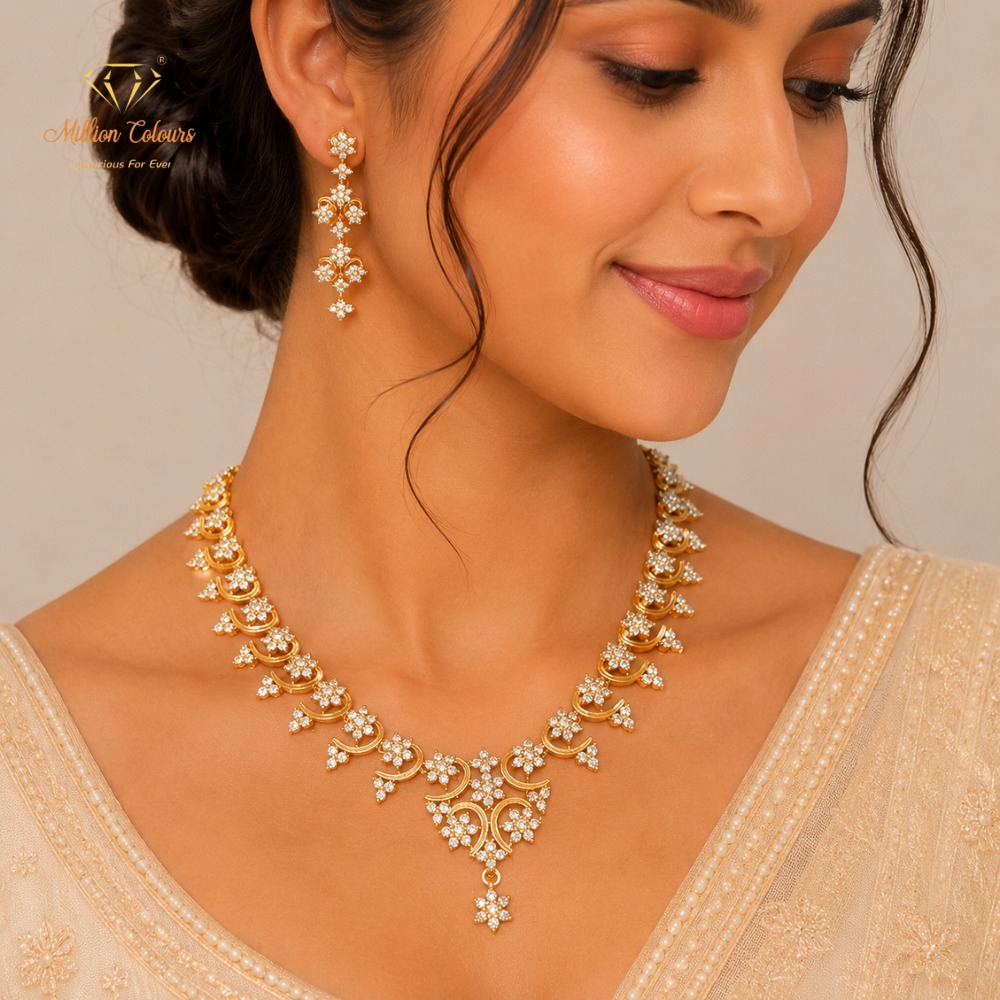 Cz Ad Necklace For Womens And Girls By Million Colours