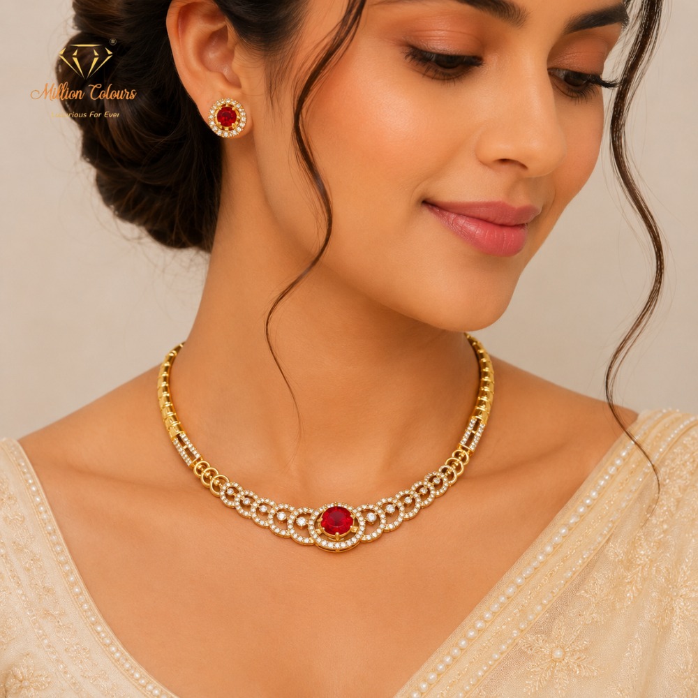 Cz Ad Necklace For Womens And Girls By Million Colours