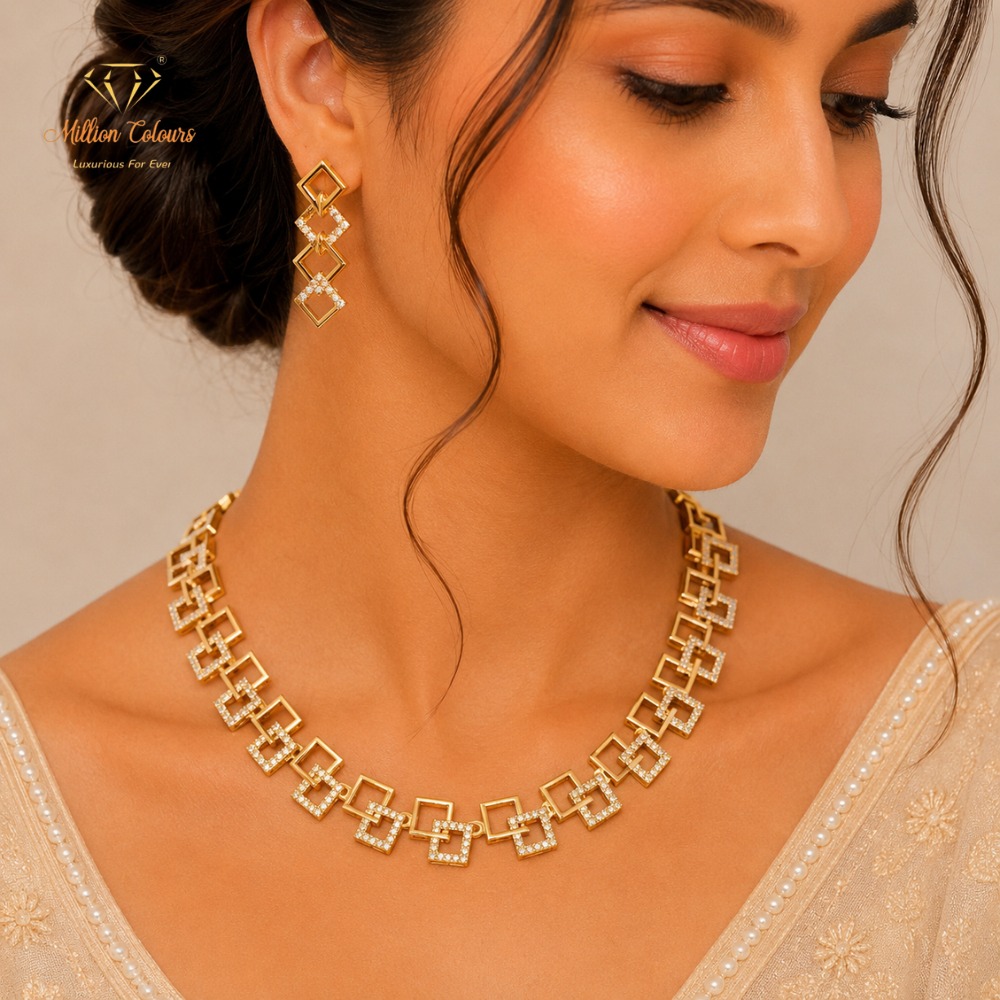 Cz Ad Necklace For Womens And Girls By Million Colours