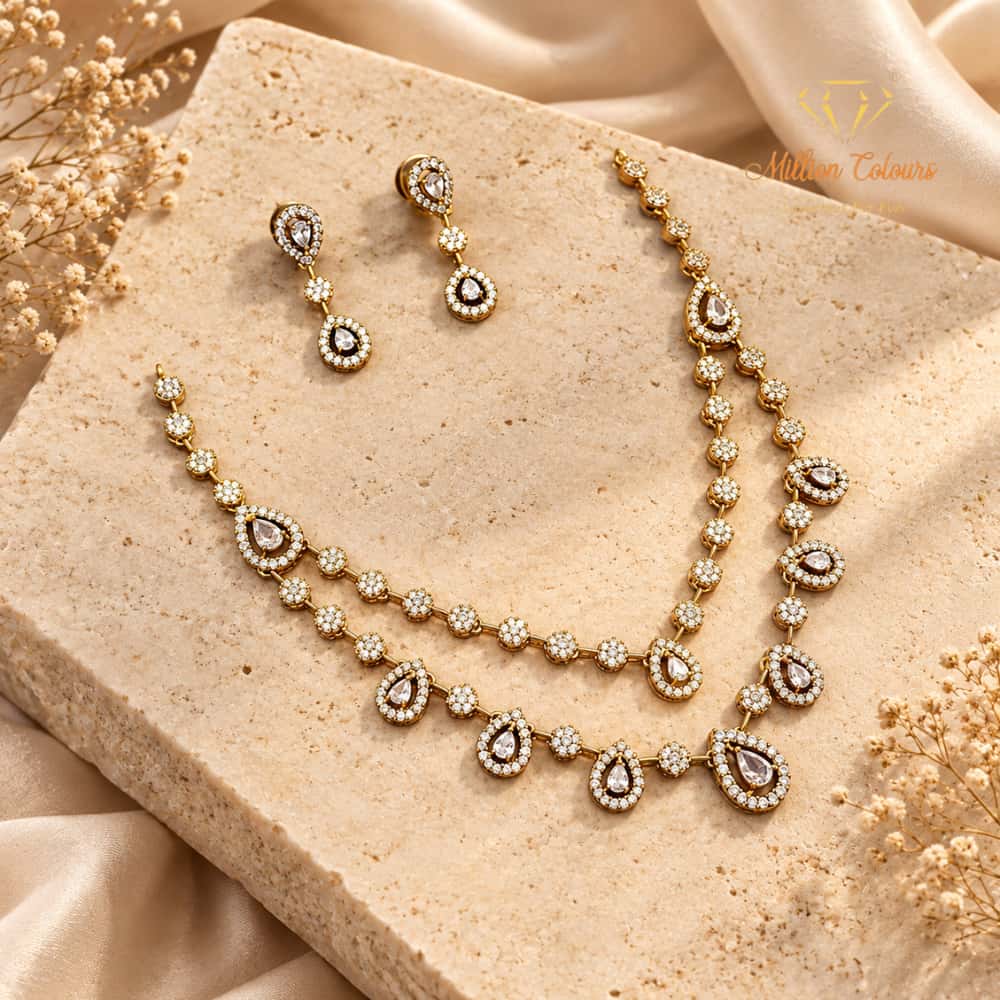Cz Ad Necklace For Womens And Girls By Million Colours