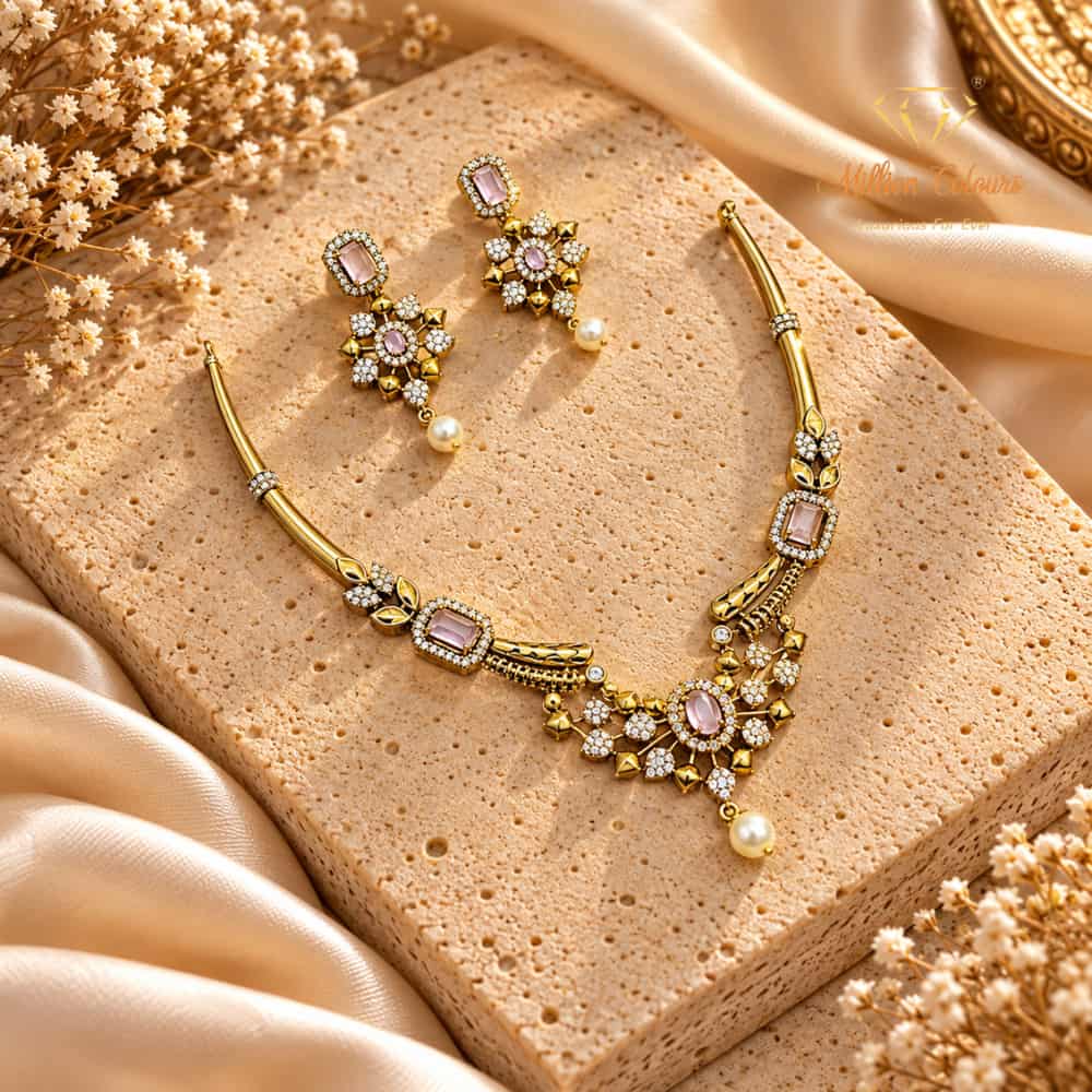 Cz Ad Necklace For Womens And Girls By Million Colours
