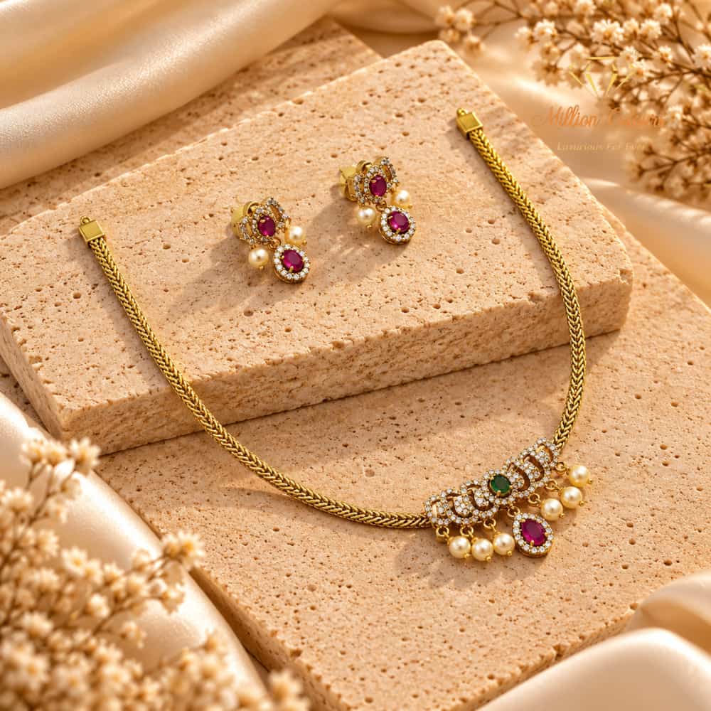 Cz Ad Necklace For Womens And Girls By Million Colours