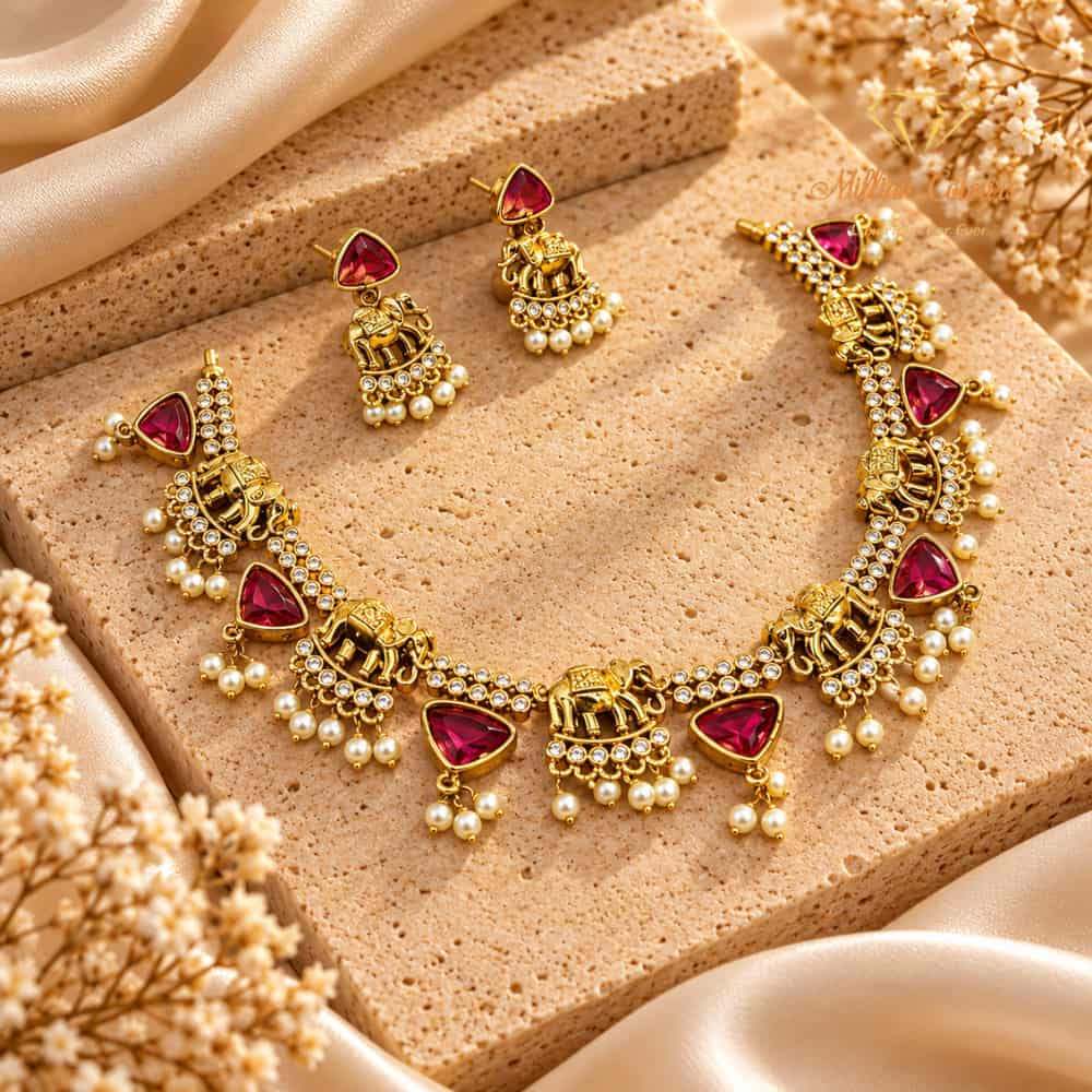 Cz Ad Necklace For Womens And Girls By Million Colours