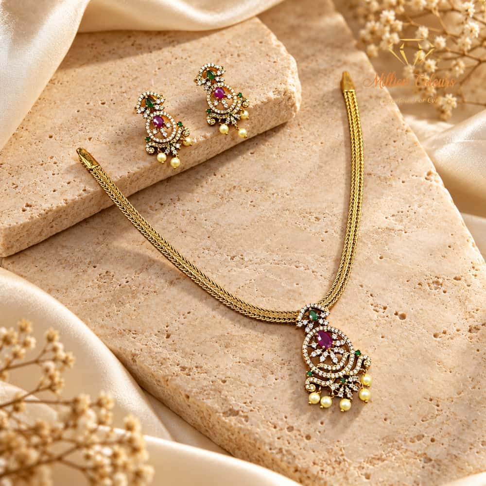 Cz Ad Necklace For Womens And Girls By Million Colours