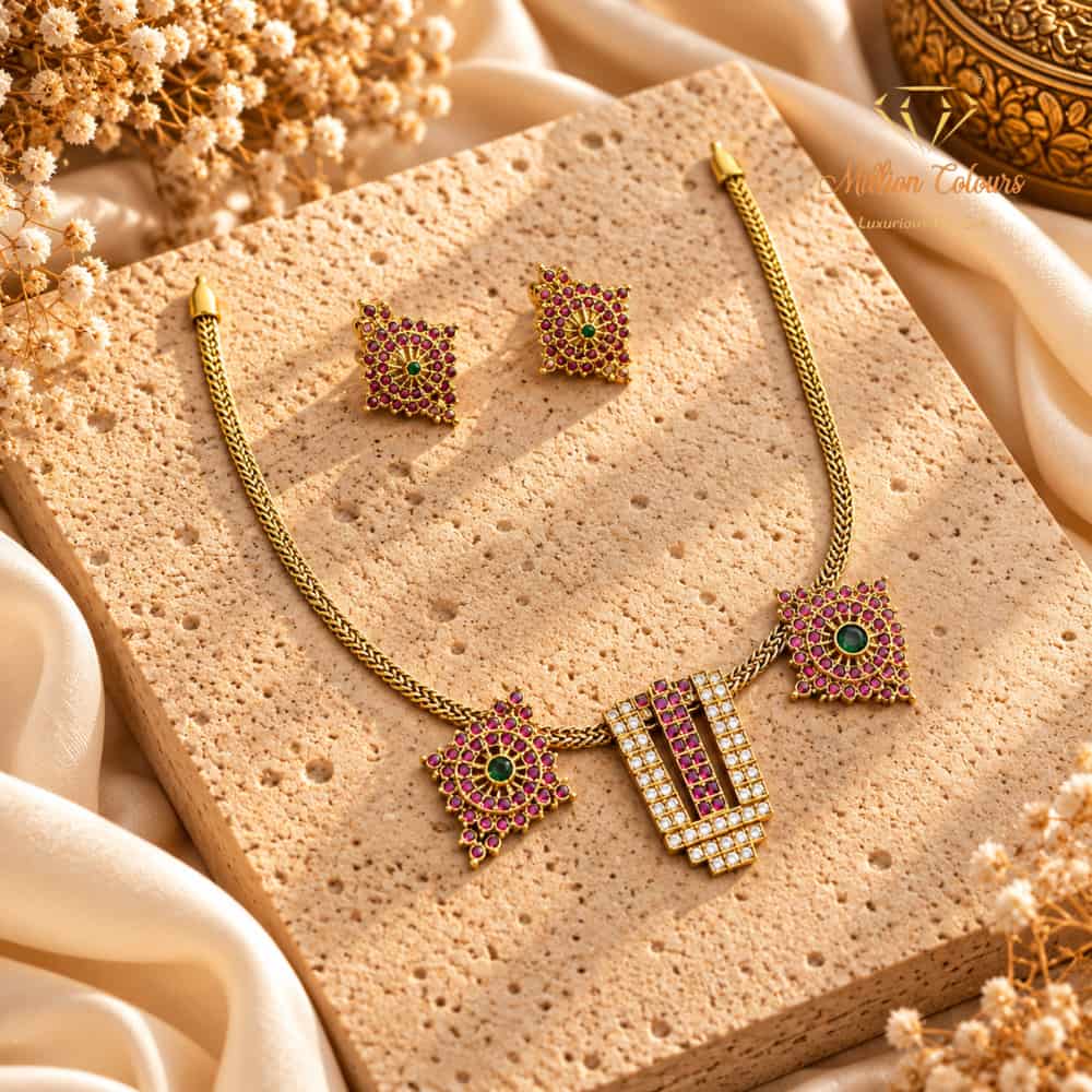 Cz Ad Necklace For Womens And Girls By Million Colours