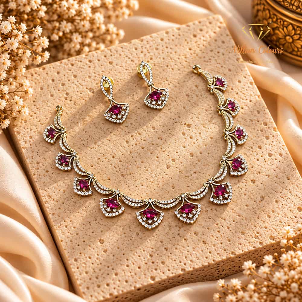 Cz Ad Necklace For Womens And Girls By Million Colours