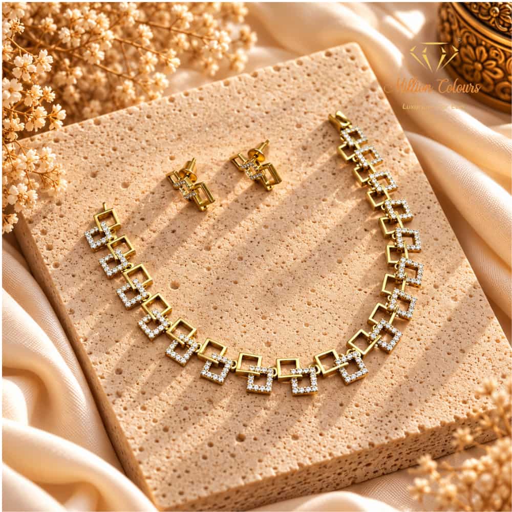 Cz Ad Necklace For Womens And Girls By Million Colours