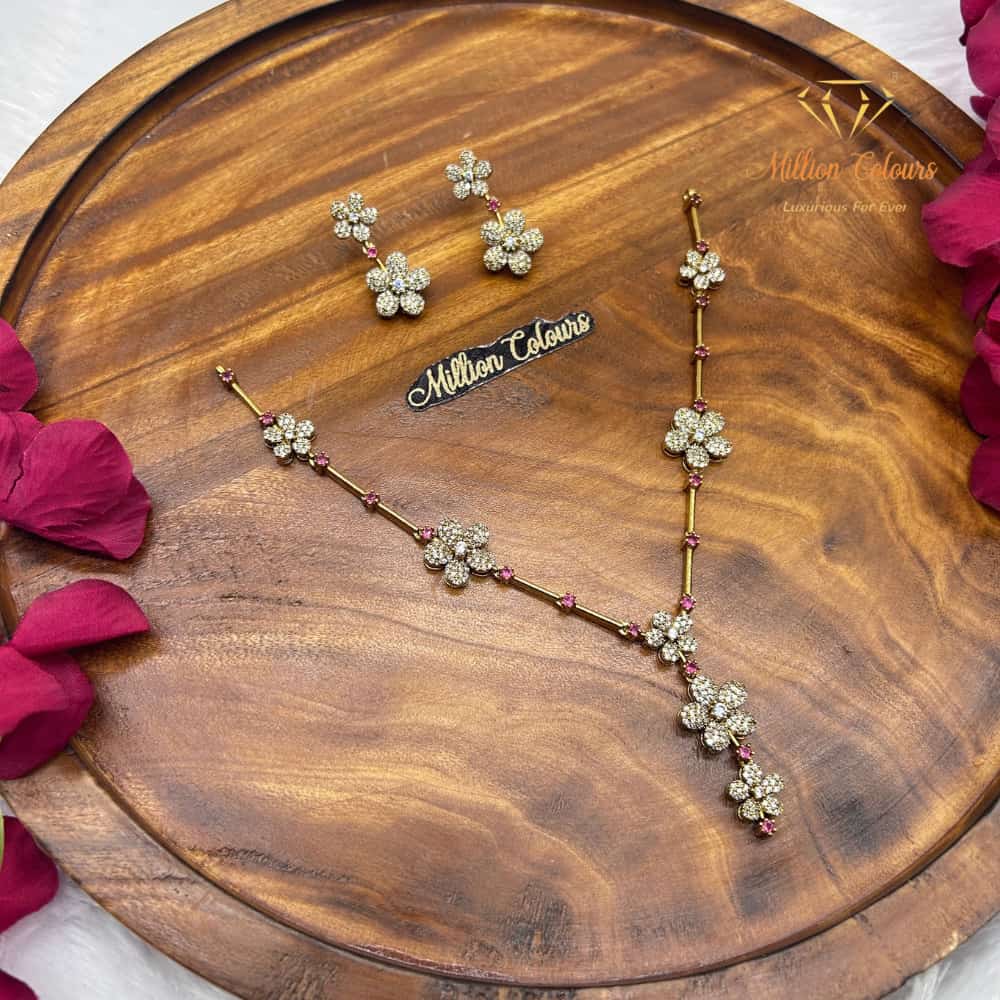Cz Ad Necklace For Womens And Girls By Million Colours